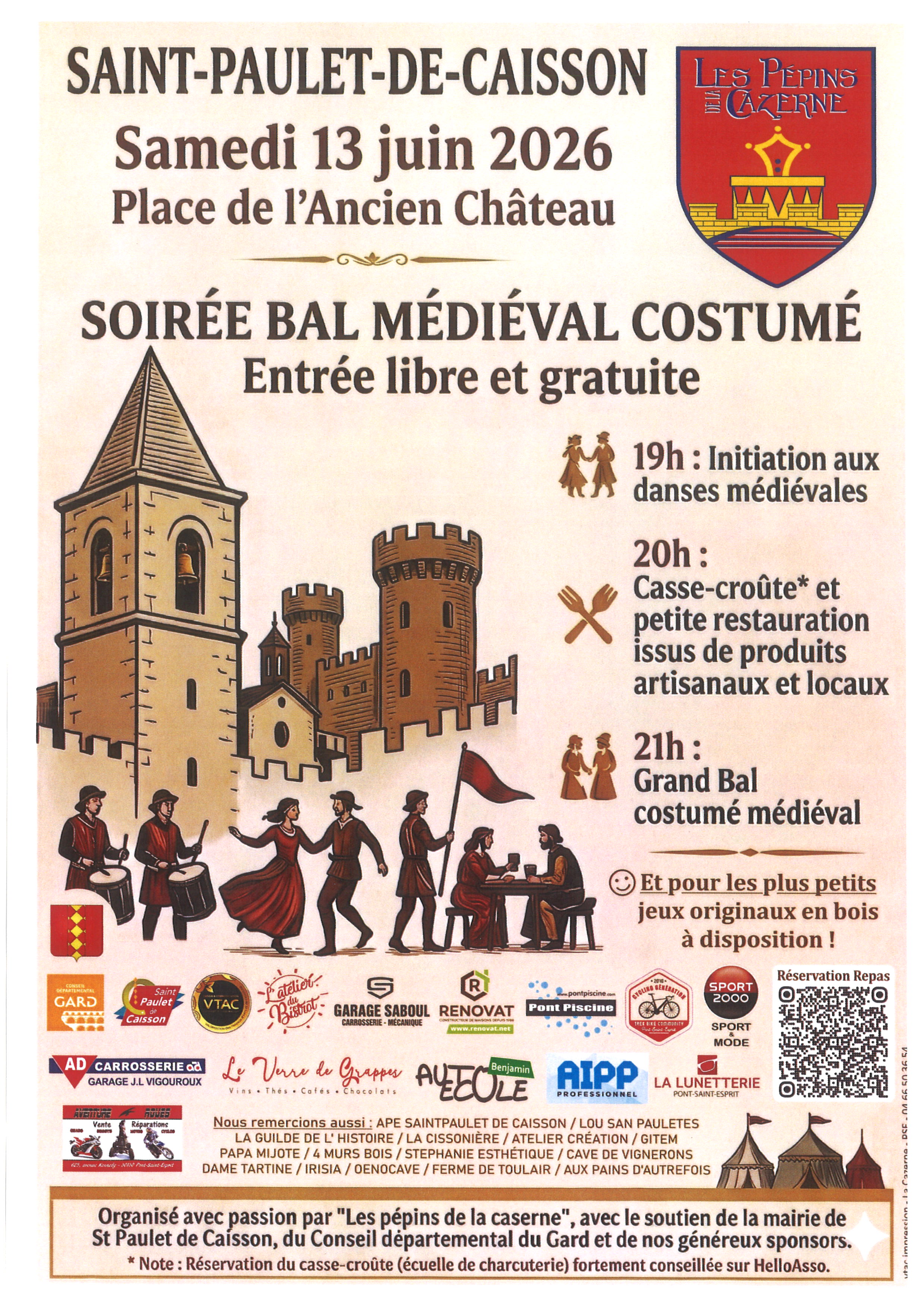 Affiche bal médiéval costumé