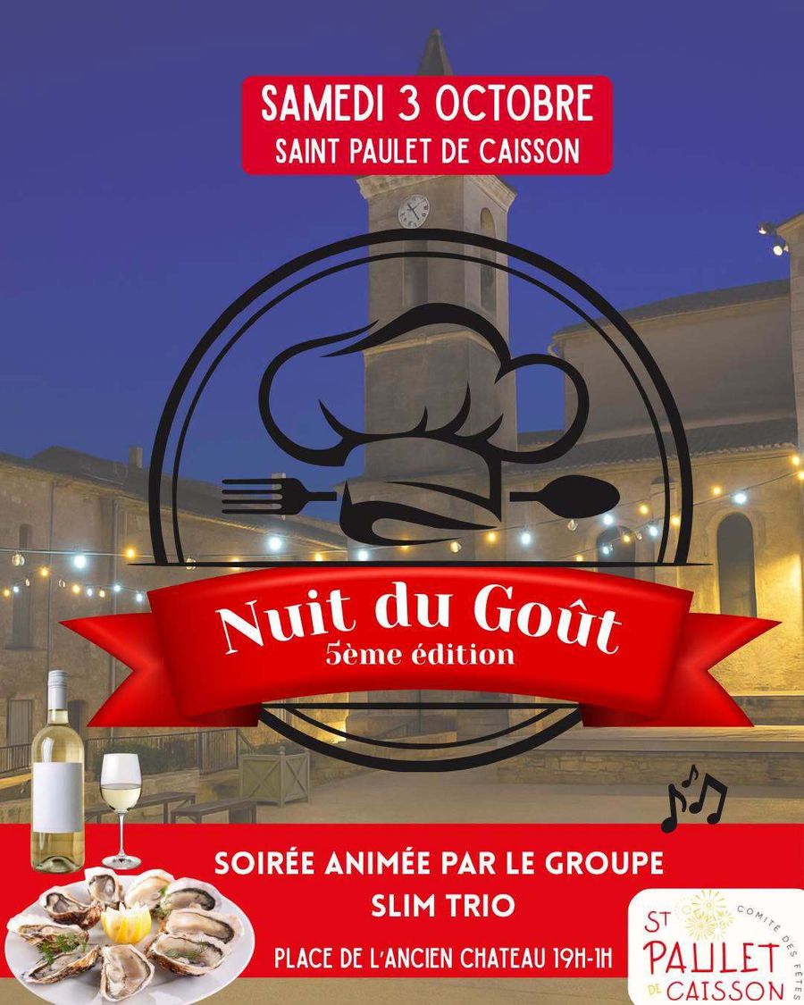 Affiche Nuit du goût le 3 octobre 2026