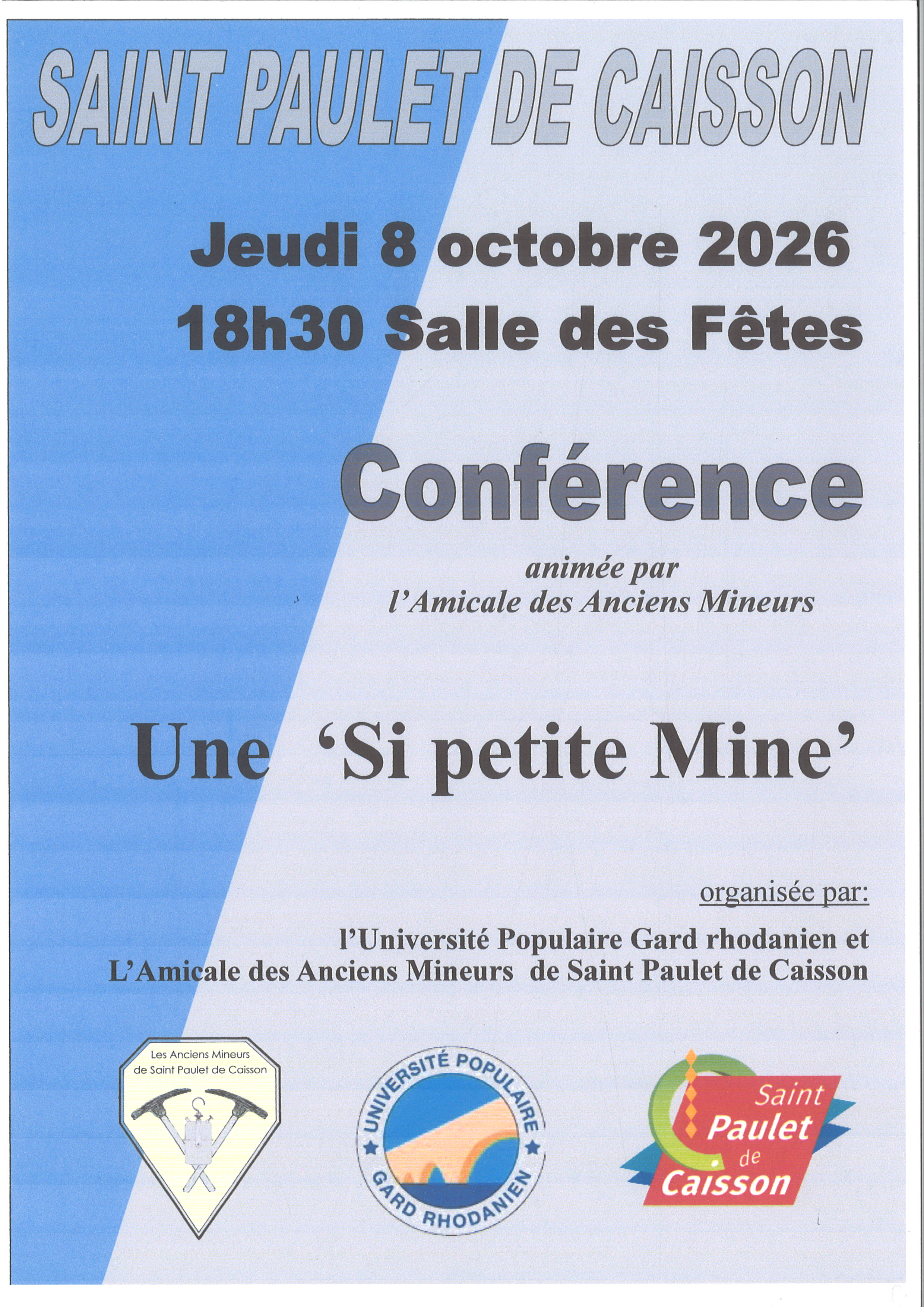 Affiche conférence Une si petite mine